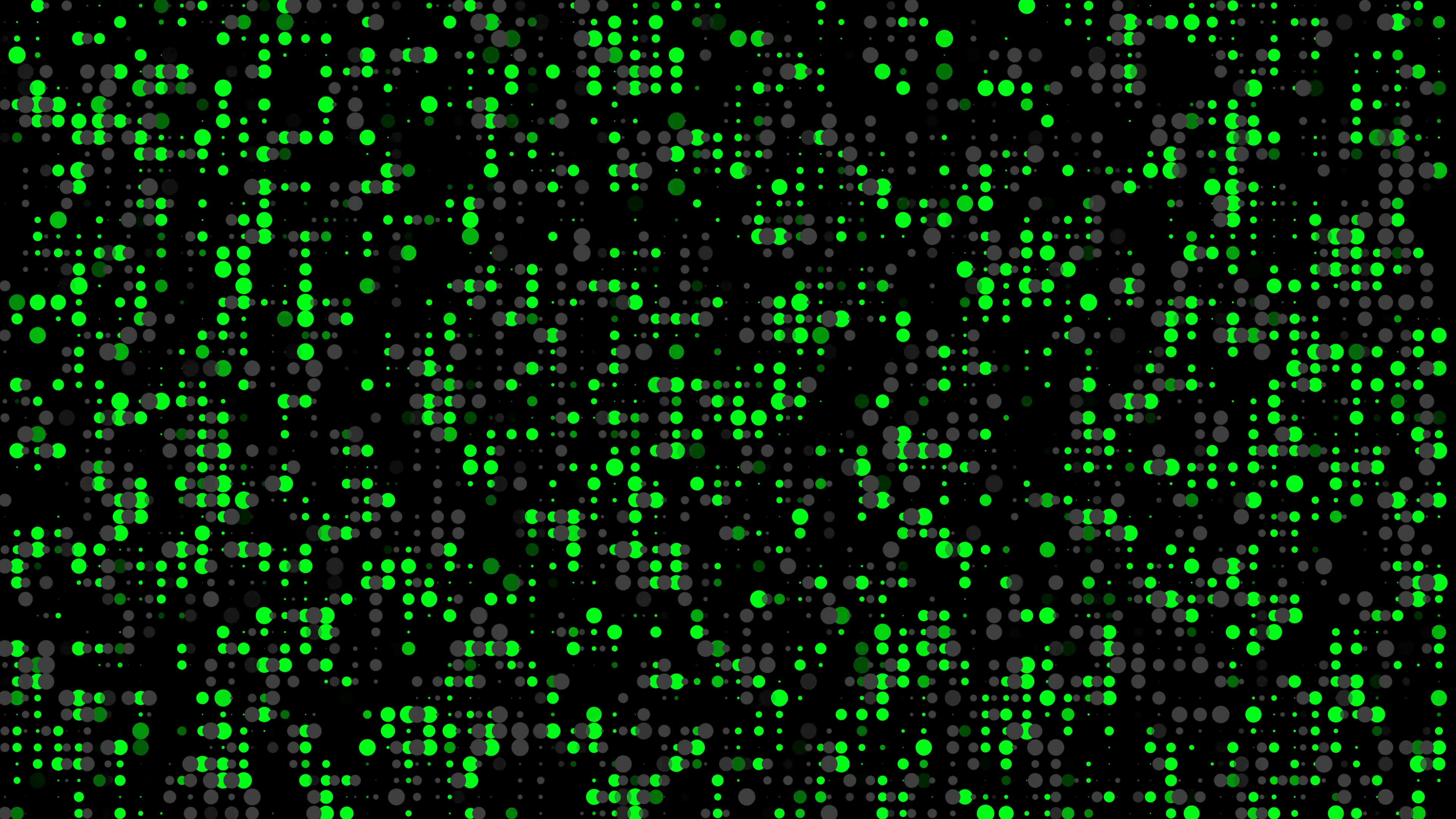 4k Green Dot On Black Background Animation Background Seamless loop