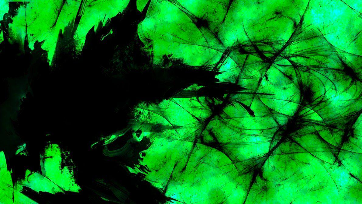 Green And Black Abstract Wallpaper 19 Background