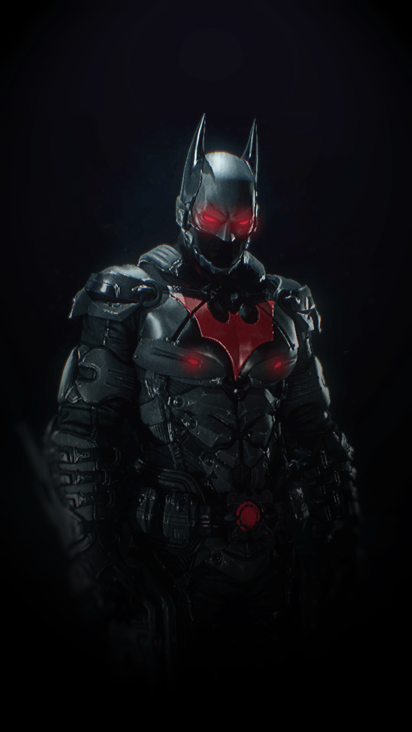 Batman Arkham Knight Suit, Batman Beyond Skin. A wallpaper