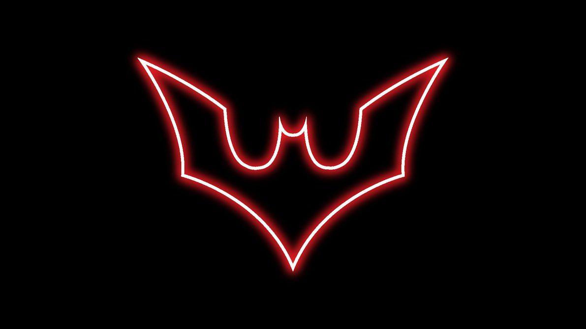 hd batman beyond glow emblem wallpaper