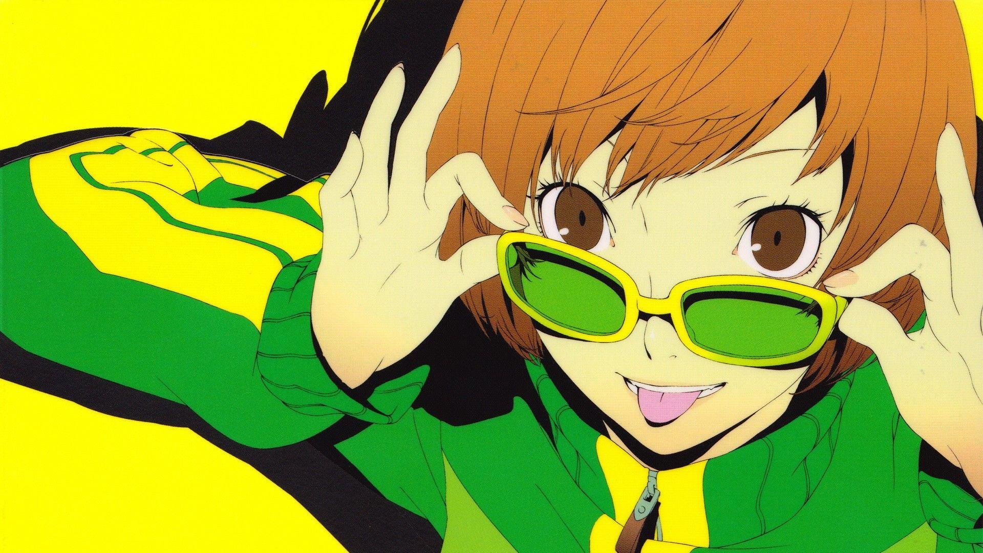 Brown Eyes Brunettes Close Up Faces Glasses Meganekko Persona 4