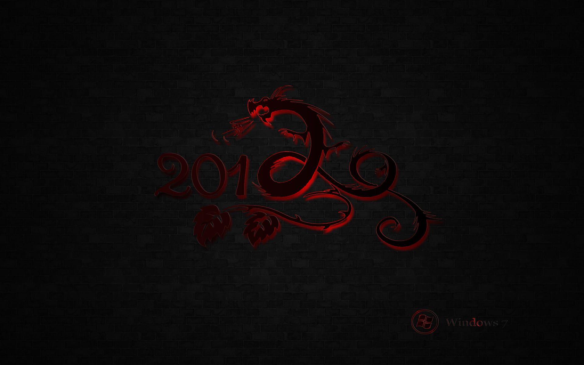 Win 7 dark red 2012 Wallpaper