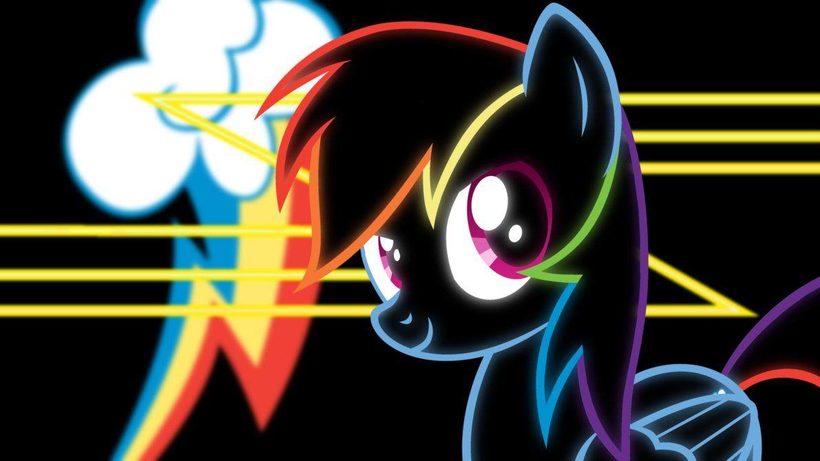 Rainbow Dash Neon Wallpaper