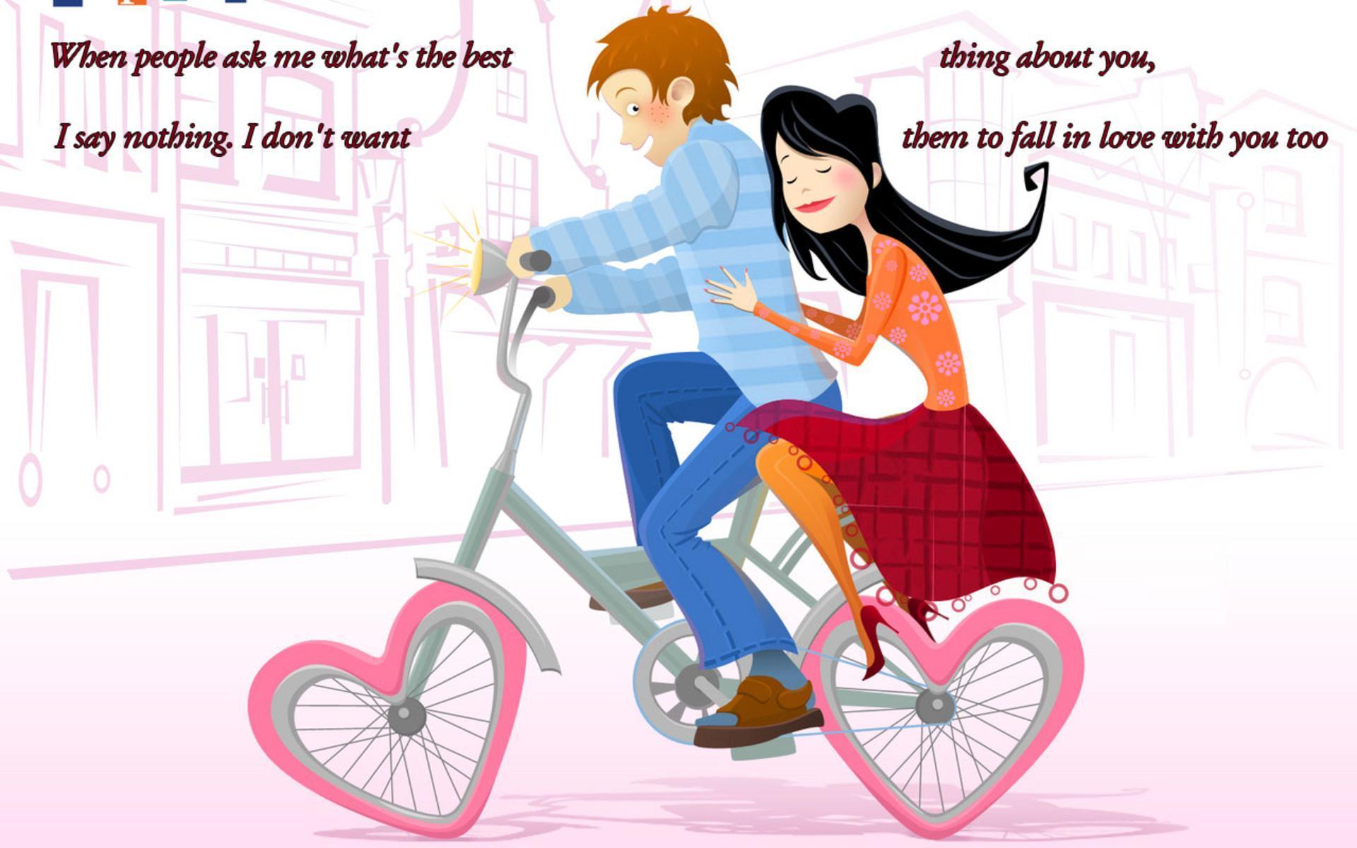 Cute sweet Cartoon Couple Love HD desktop wallpaper, Widescreen