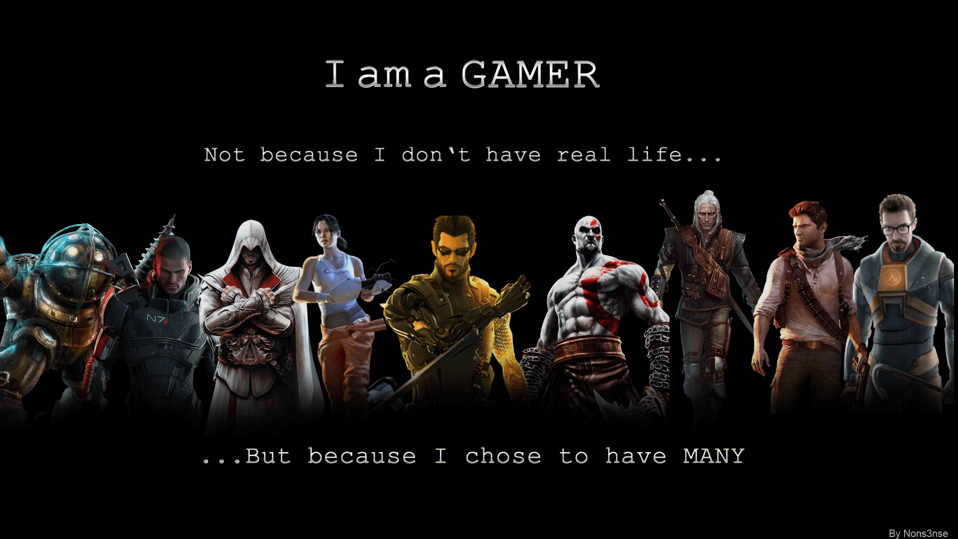 Download Am A Gamer 1920x1080 HD Wallpaper #gaming #gamer