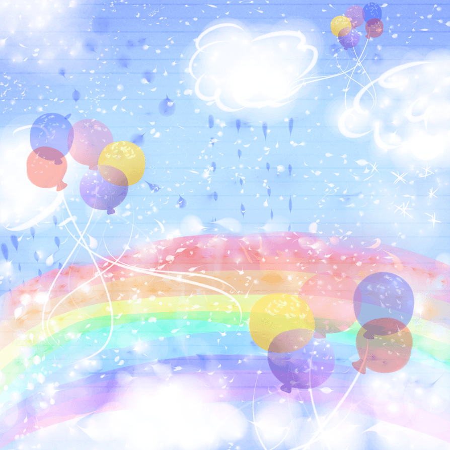 Super sparkly colorful rainbow sky background
