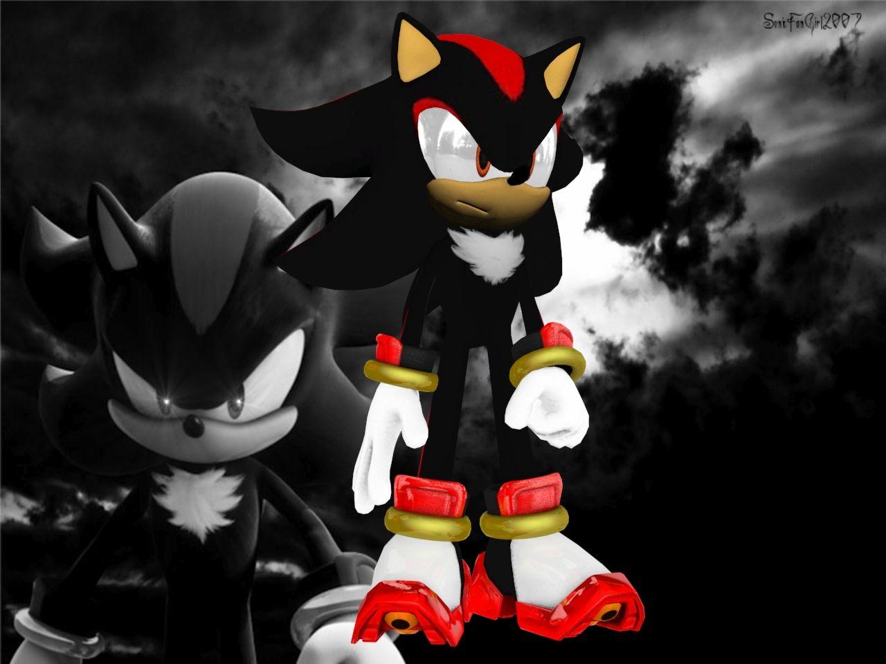 Shadow and sonic image shadow 3D model HD wallpaper and background