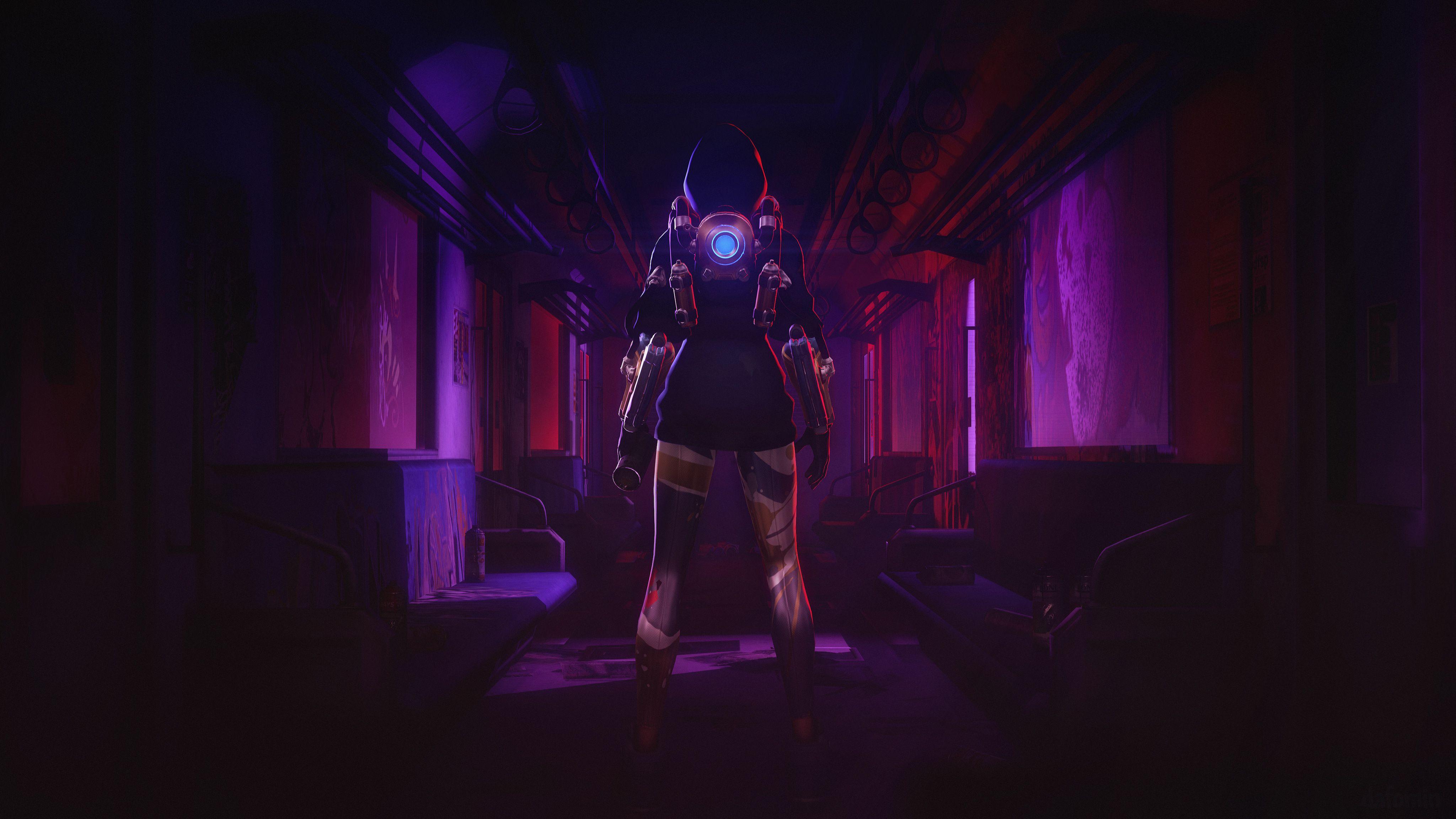 Wallpaper Tracer, Graffiti, Artwork, Overwatch, 4K, Games