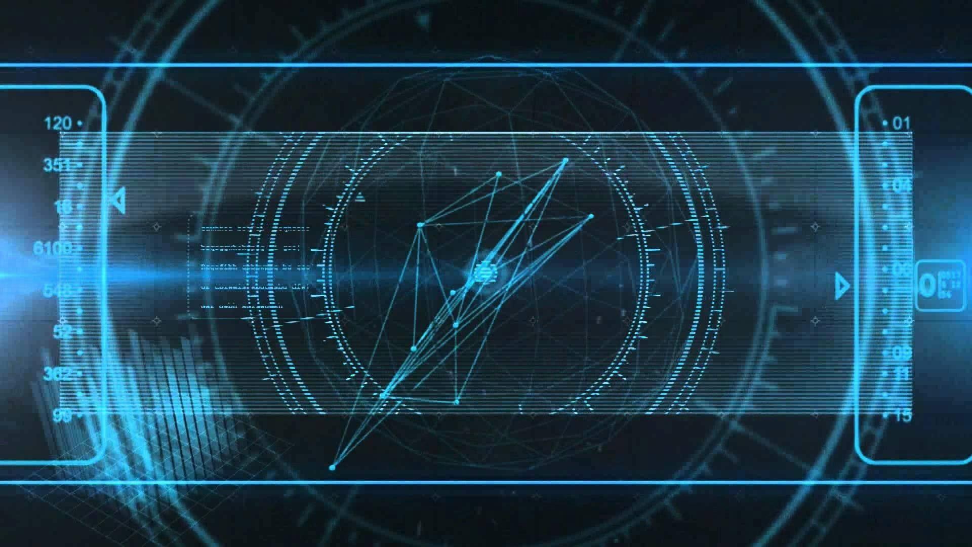 Techno Wallpaper Blue