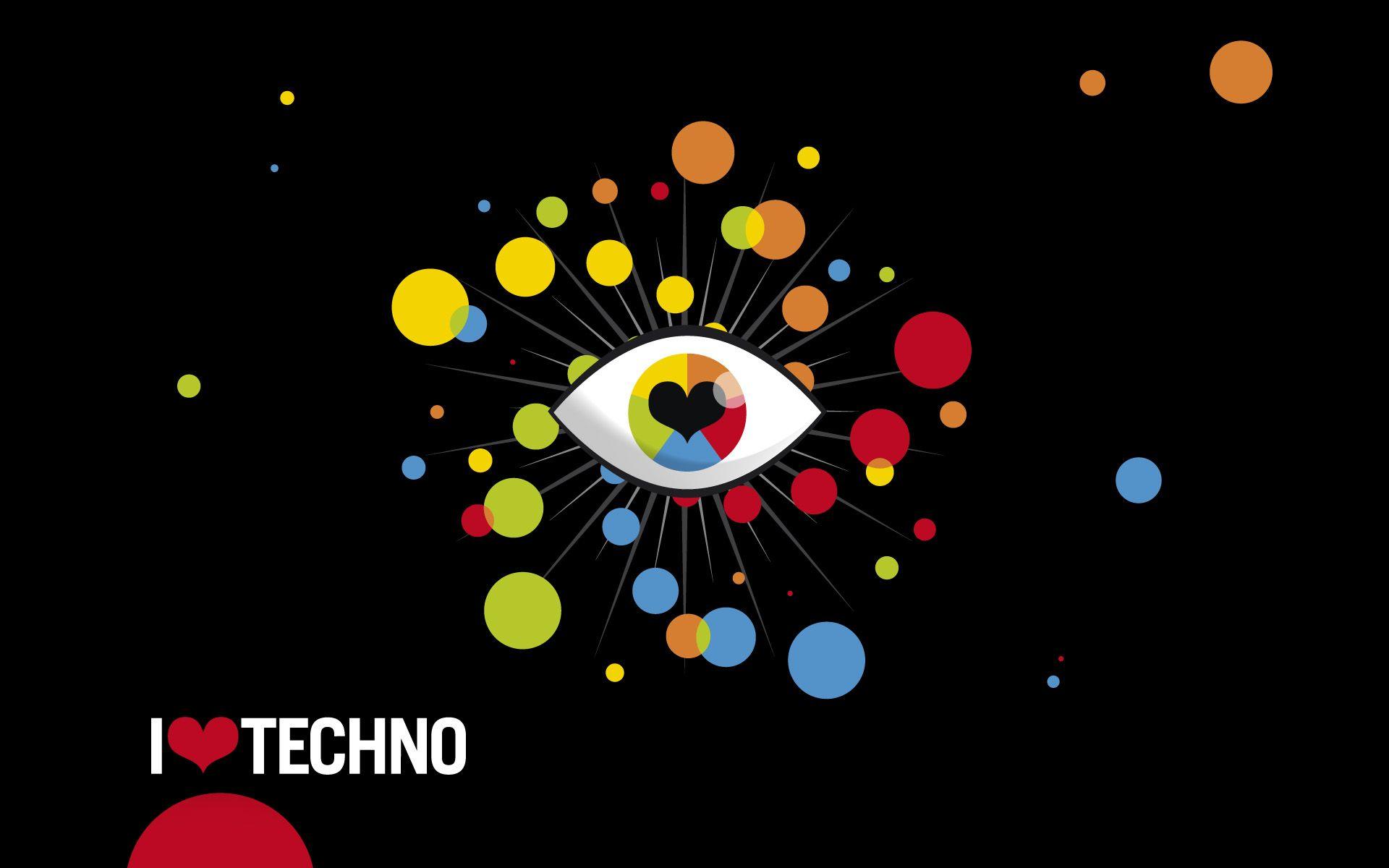 Download the I Heart Techno Wallpaper, I Heart Techno iPhone