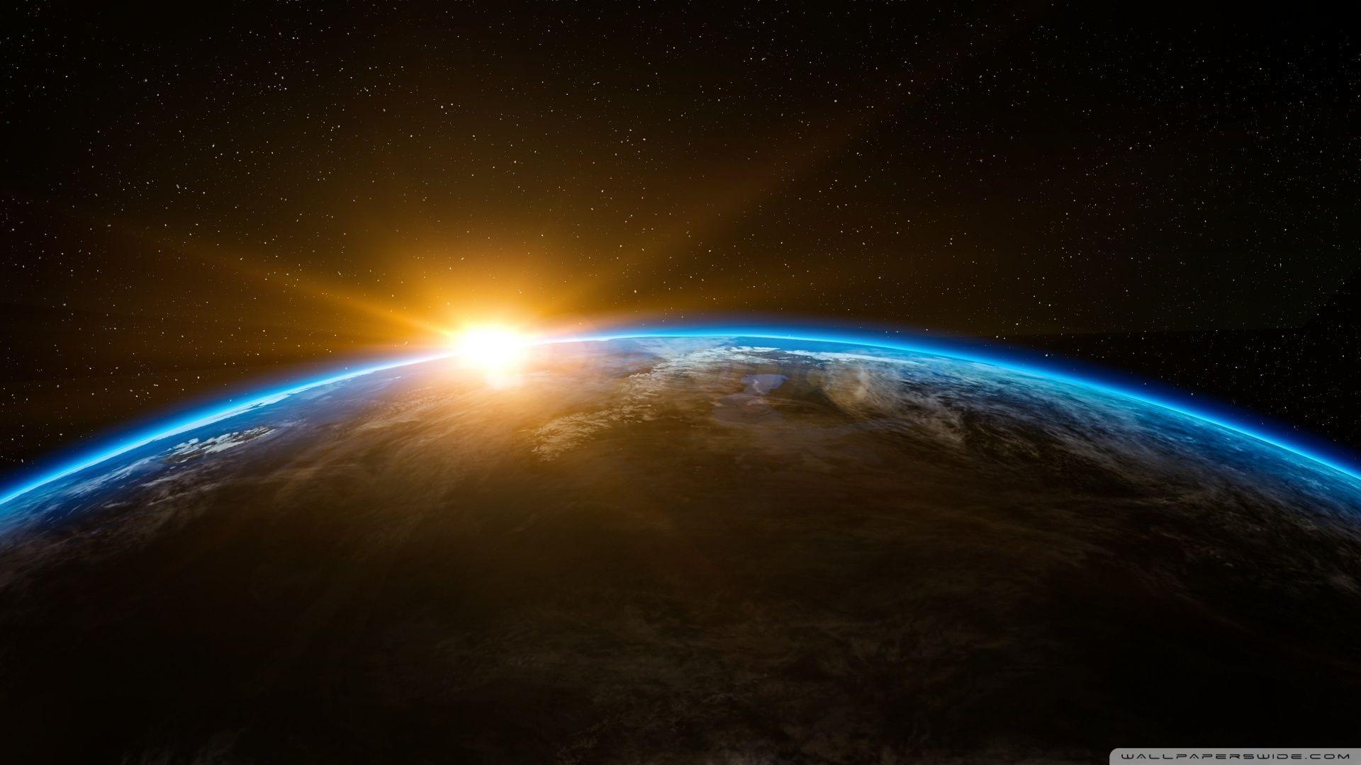 Earth Sunrise from Space Ultra HD Desktop Background Wallpaper