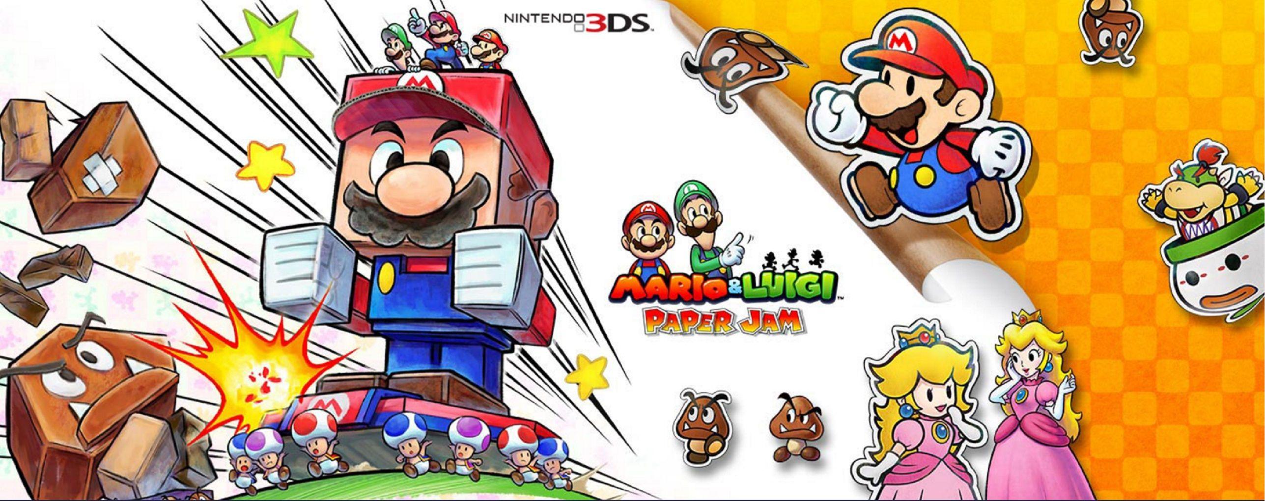and Luigi Paper Jam Wallpaper Cast Artwork Official Nintendo 3DS