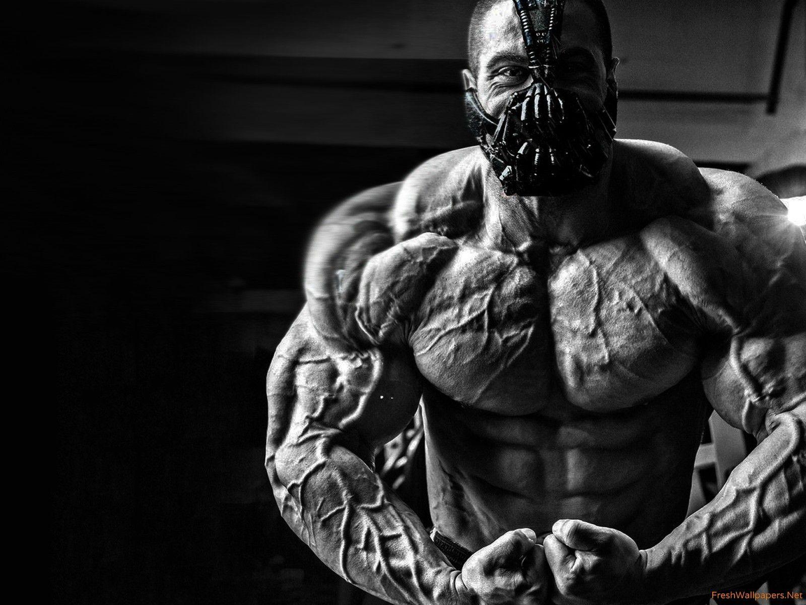 Bane BW Bodybuilding for Batman DC wallpaper