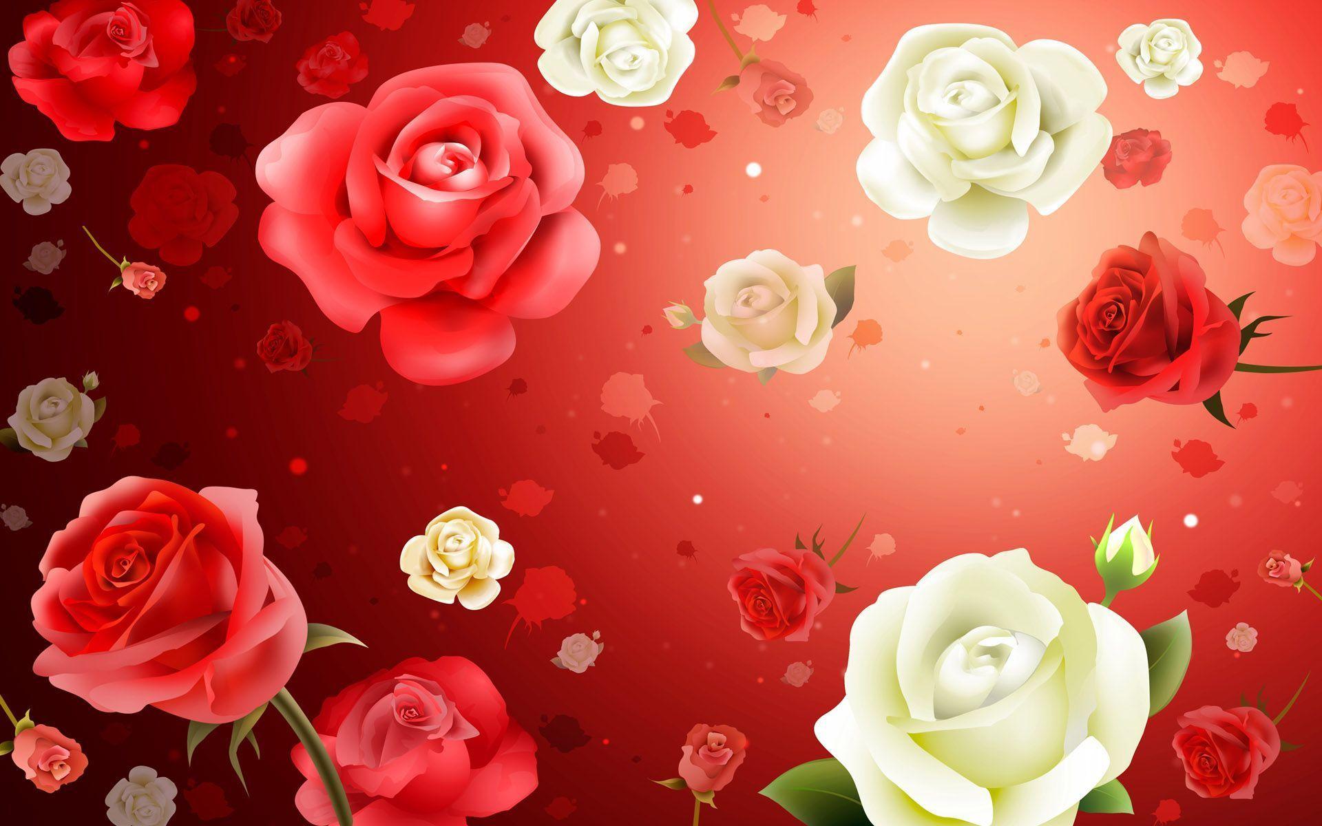 Wallpaper For > 3D Red Rose Wallpaper Desktop. ROSES
