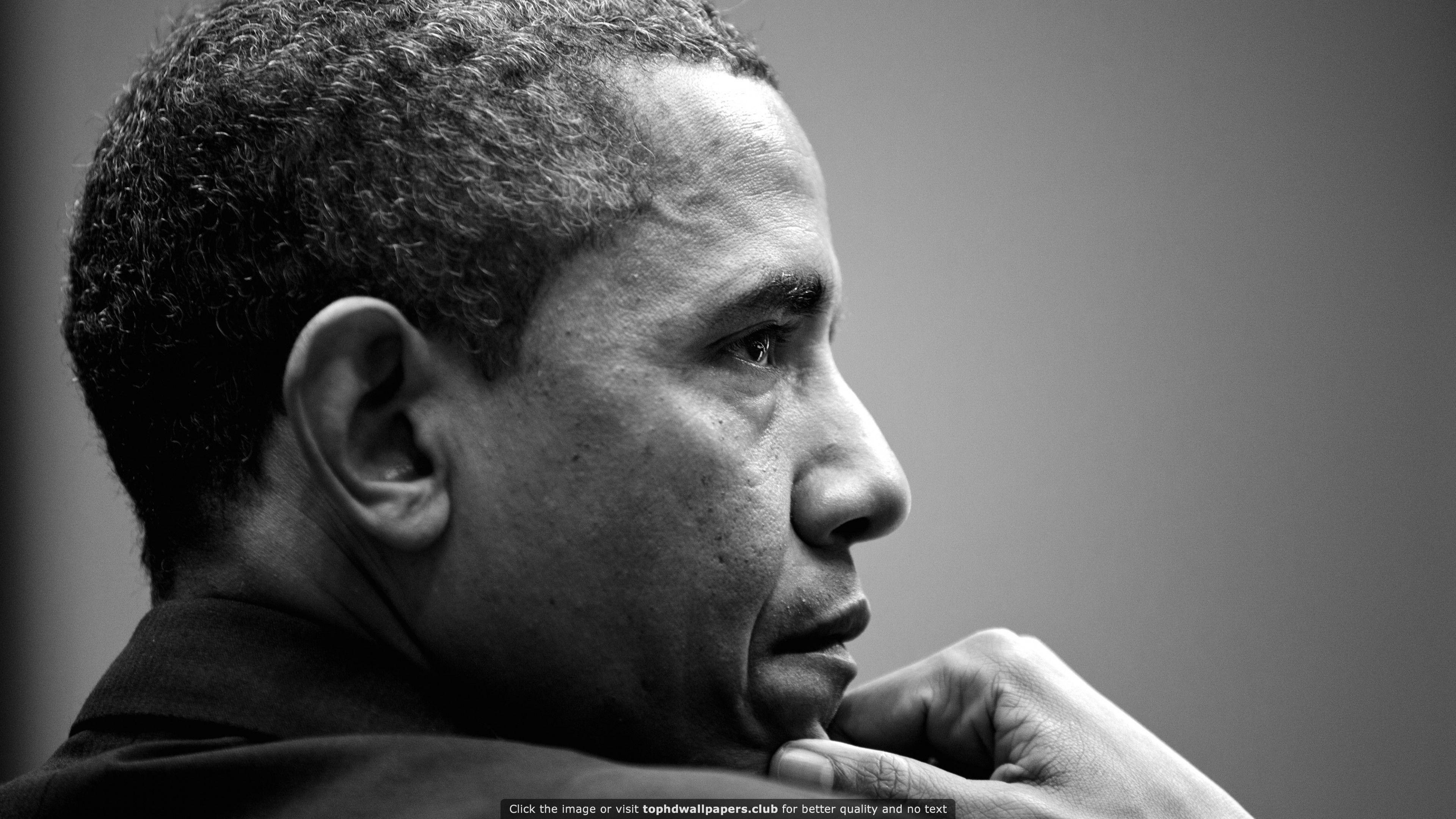 Barack Obama in Black and White HD wallpaper for your PC, Mac or