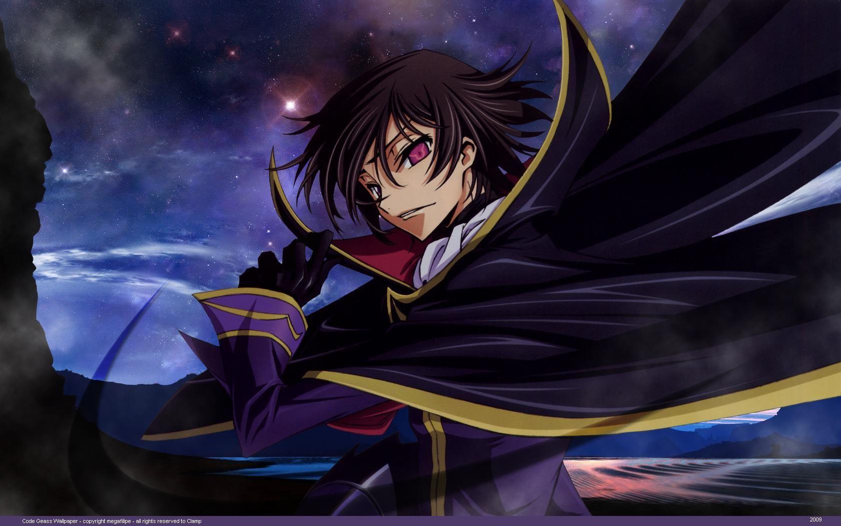 Code Geass Lelouch with Burning Eyes Desktop Wallpaper in 4K