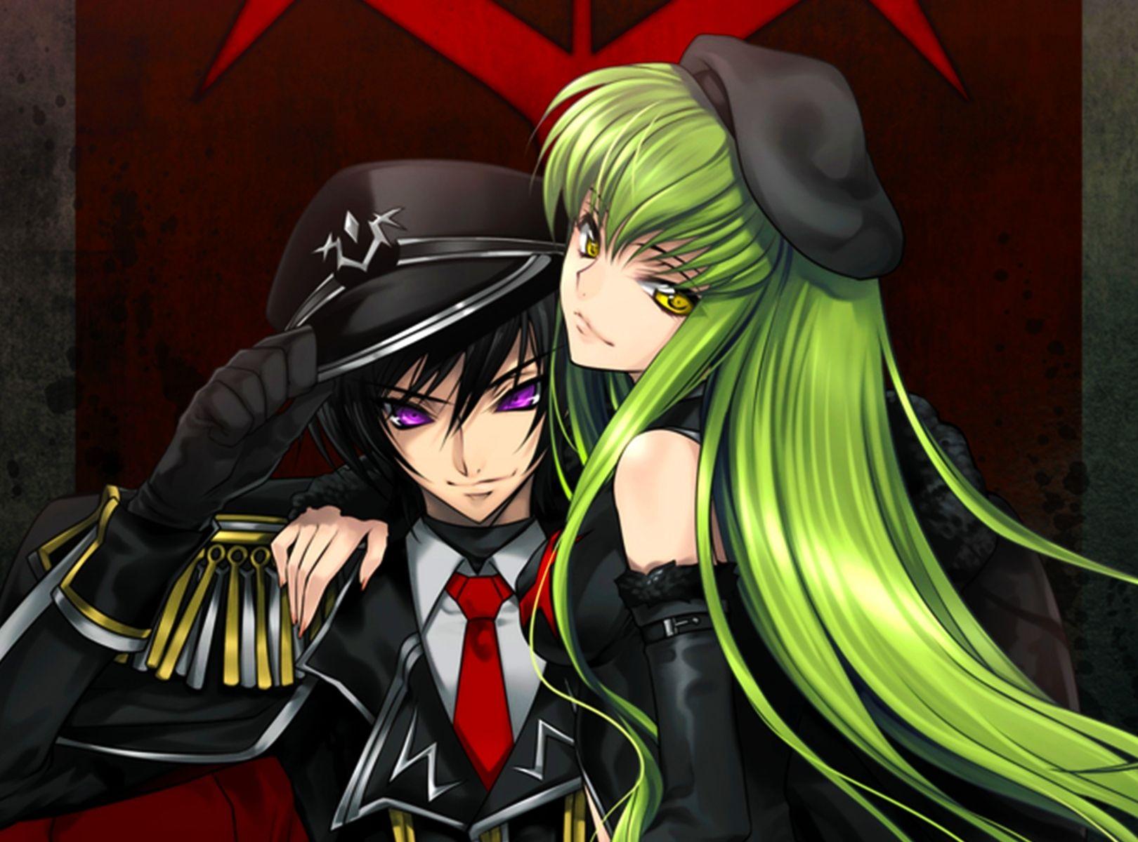 C.C. and Lelouch fron Code Geass wallpaper. Anime and game