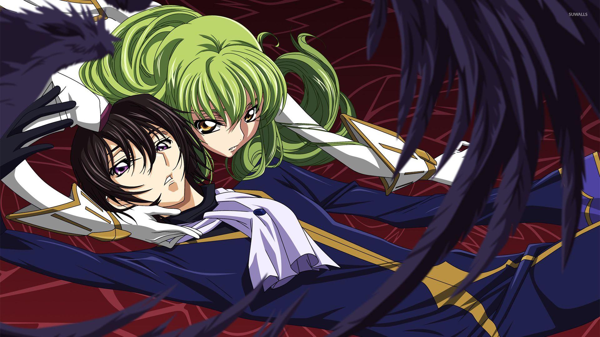 Lamperouge Lelouch and C.C. in Code Geass wallpaper