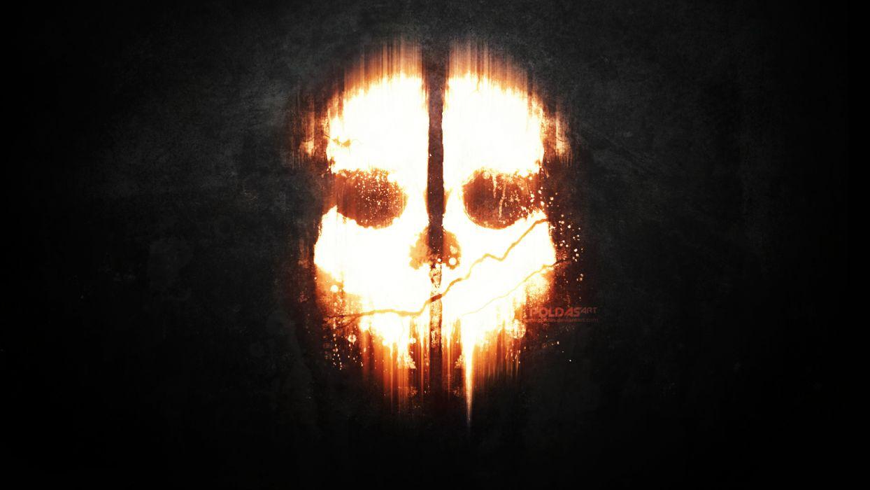 Call of Duty Ghosts dark mask skull wallpaperx1080
