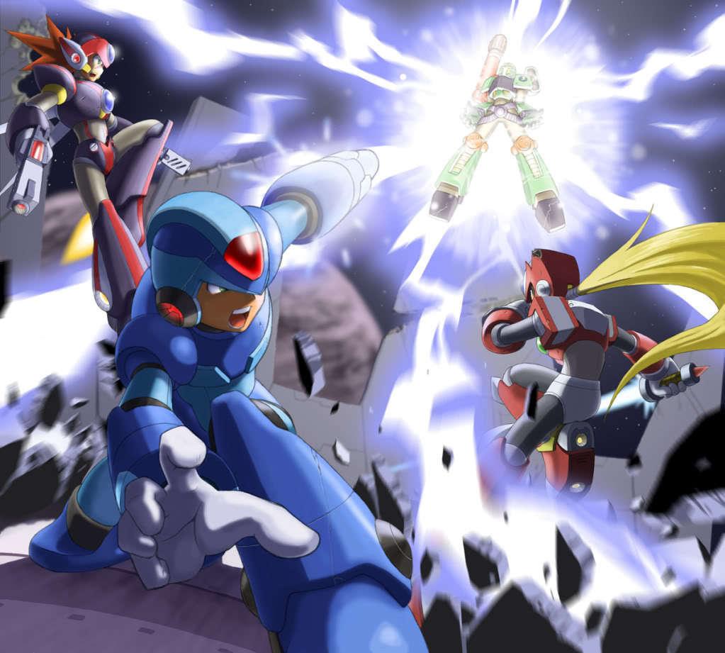 megaman and sonic the hedgehog image X and Zero and Axl vs Vile HD