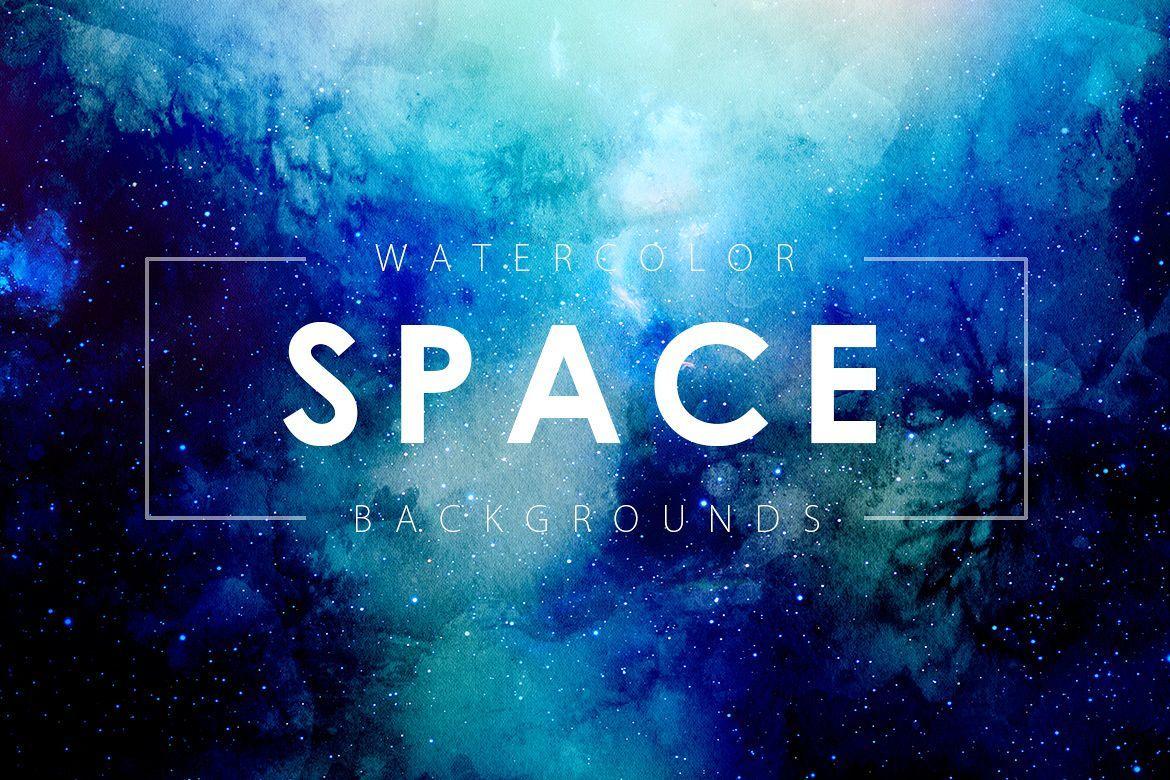 Space Watercolor Background