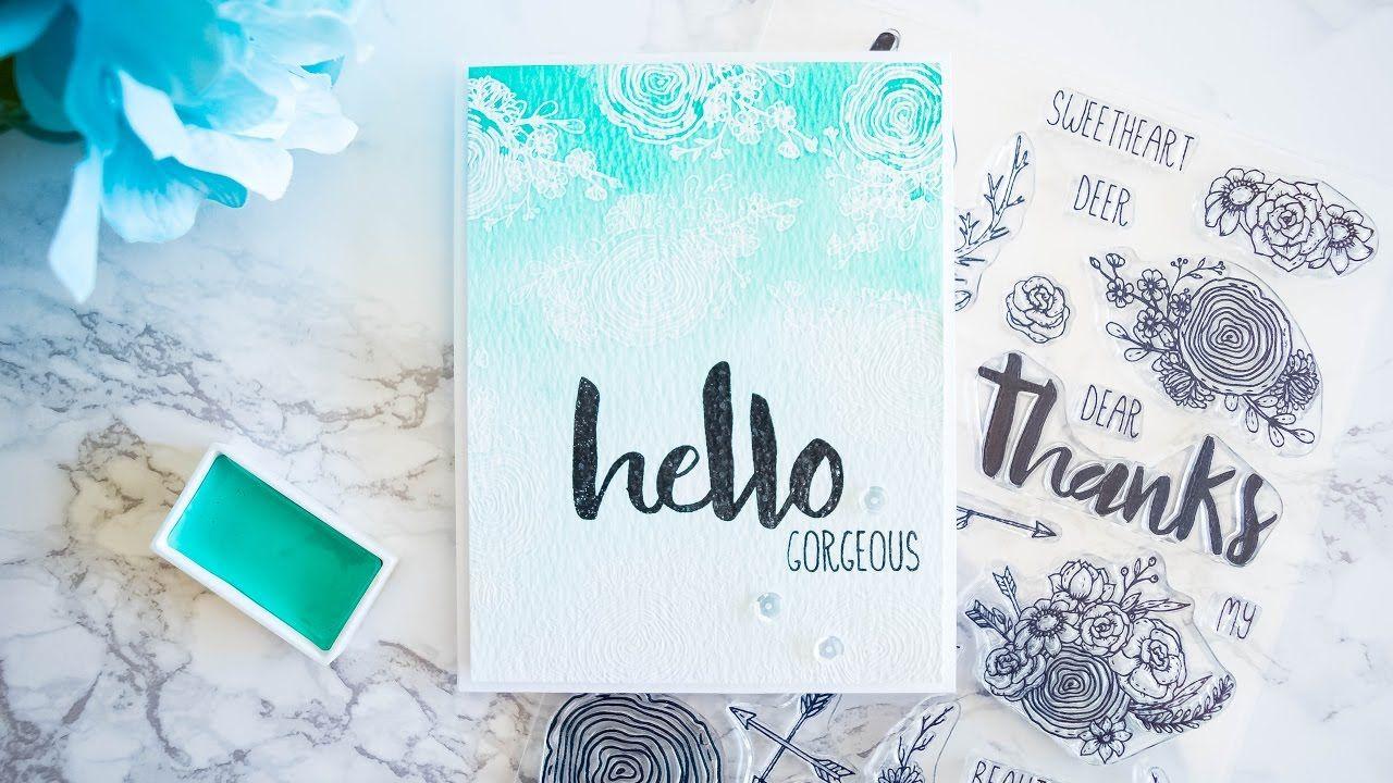 Easy Watercolor Background w/ Multiple Image