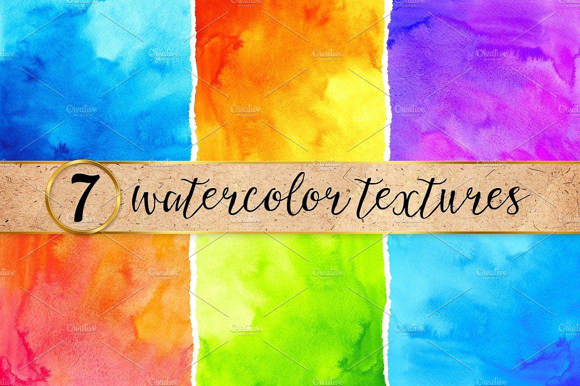 bright watercolor background Textures Creative Market