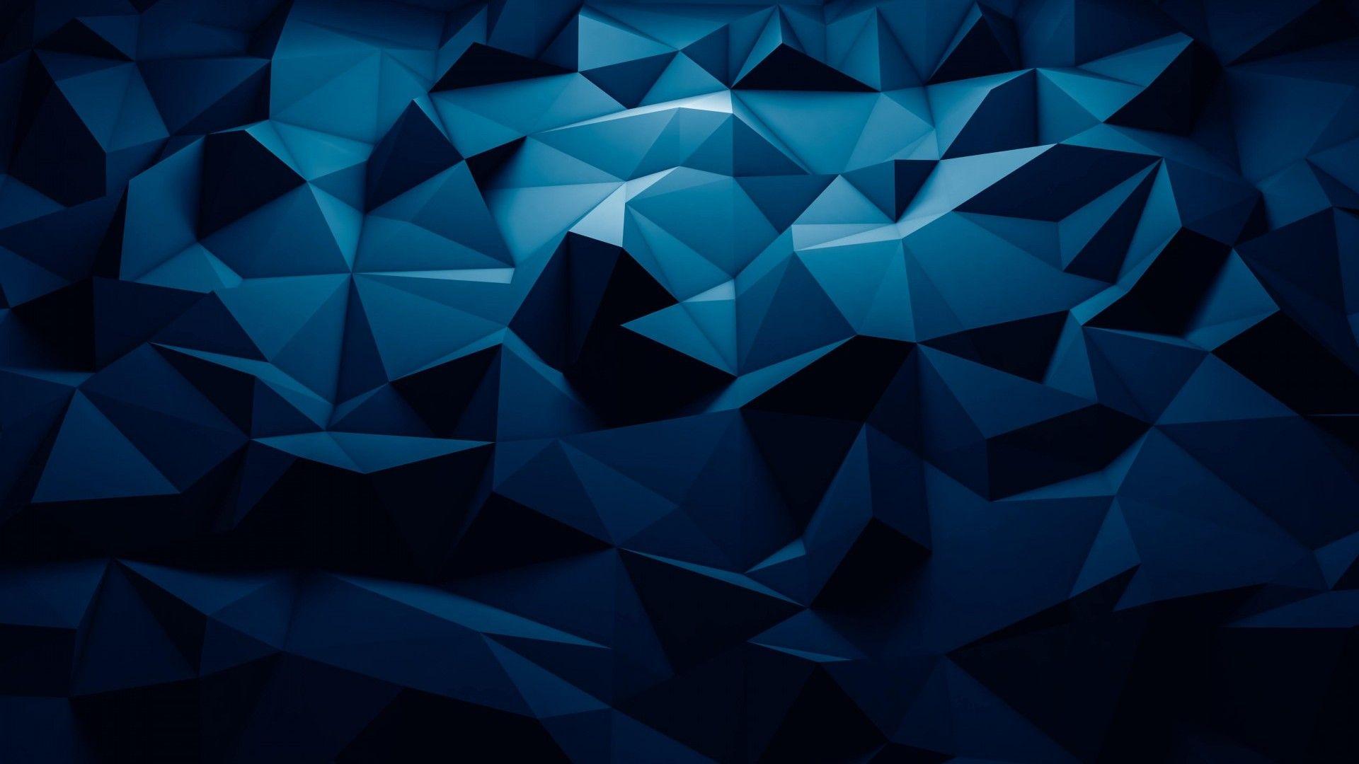 The Next Polylog 3D Top Wallpaper With Blue One Color