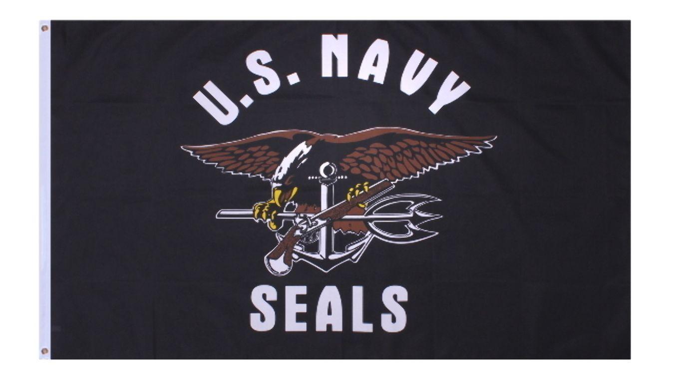US Navy Seals Logo 3'x5' Military All Weather Indoor Outdoor Trident