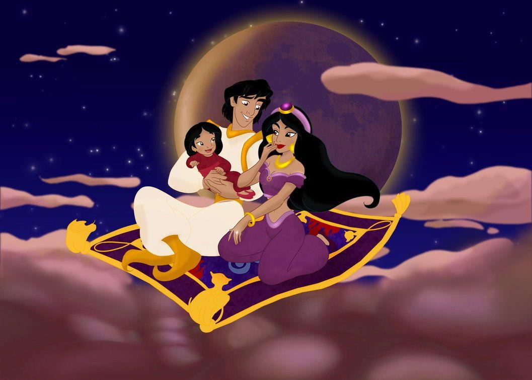 Jasmine and Aladdin Family Disney Image Wallpaper for Phone