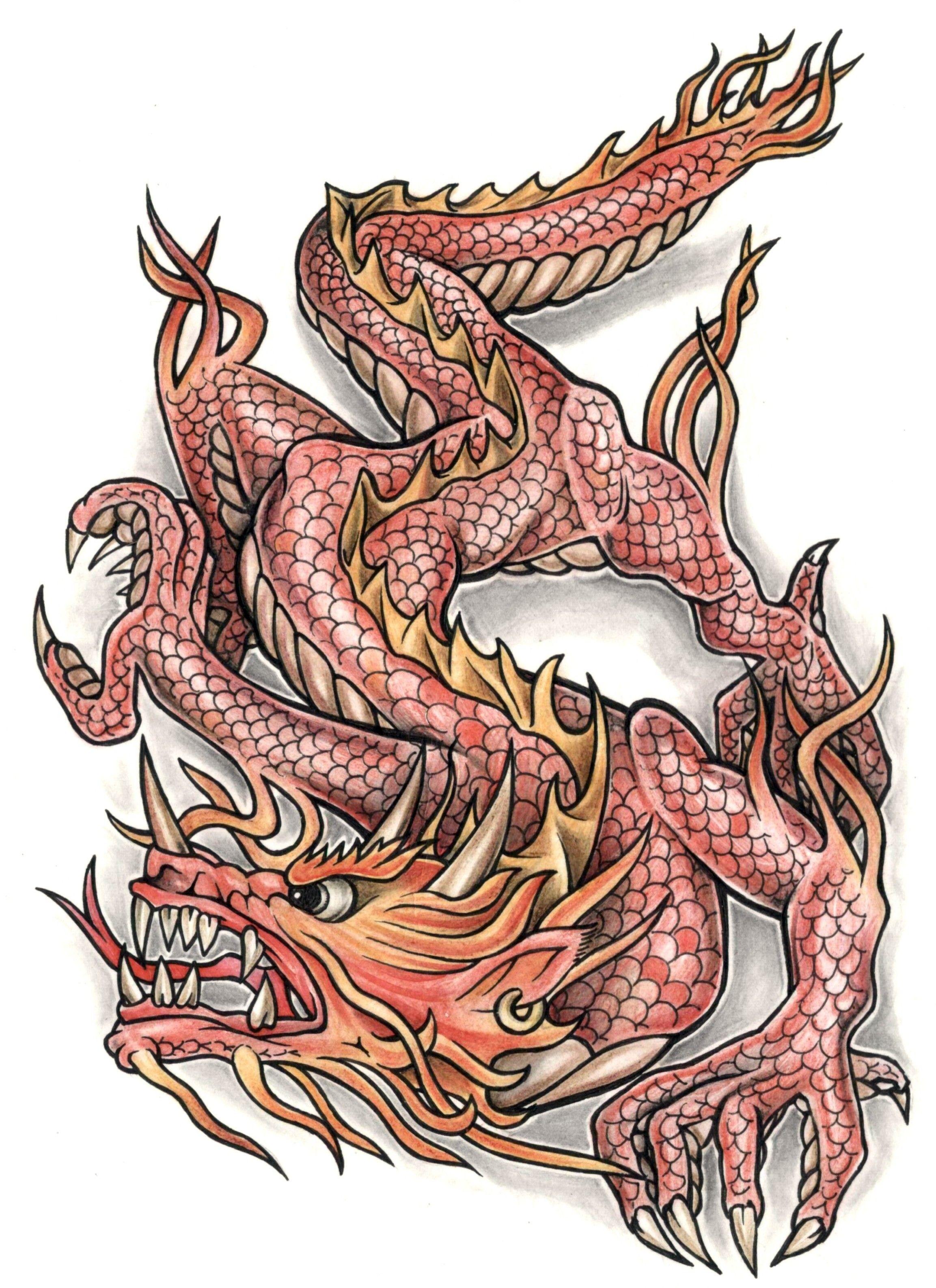 Colorful Dragon Tattoo Dragon tattoos. Diaper cake