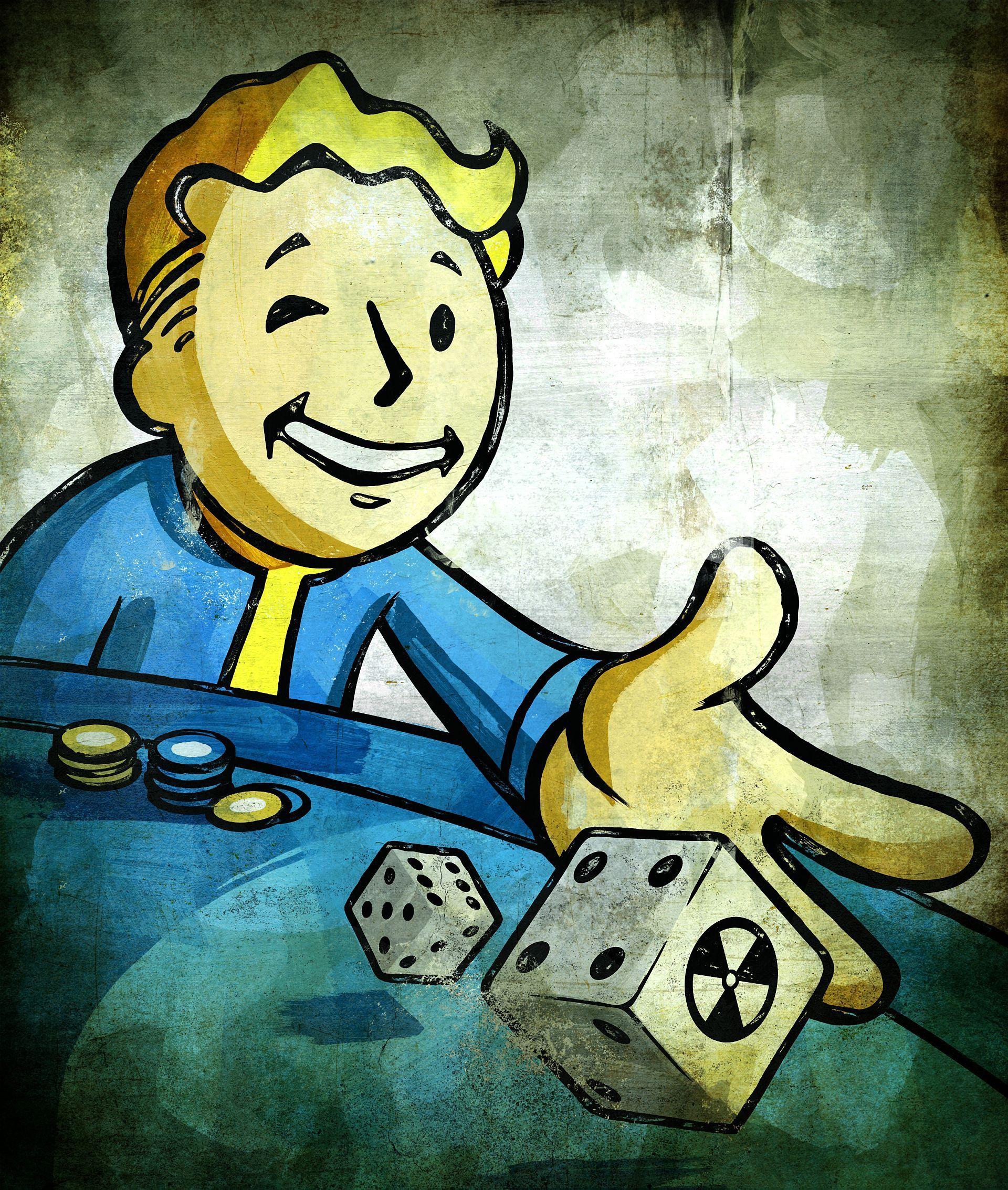 fallout vault boy dice. Poster. Fallout, Gaming