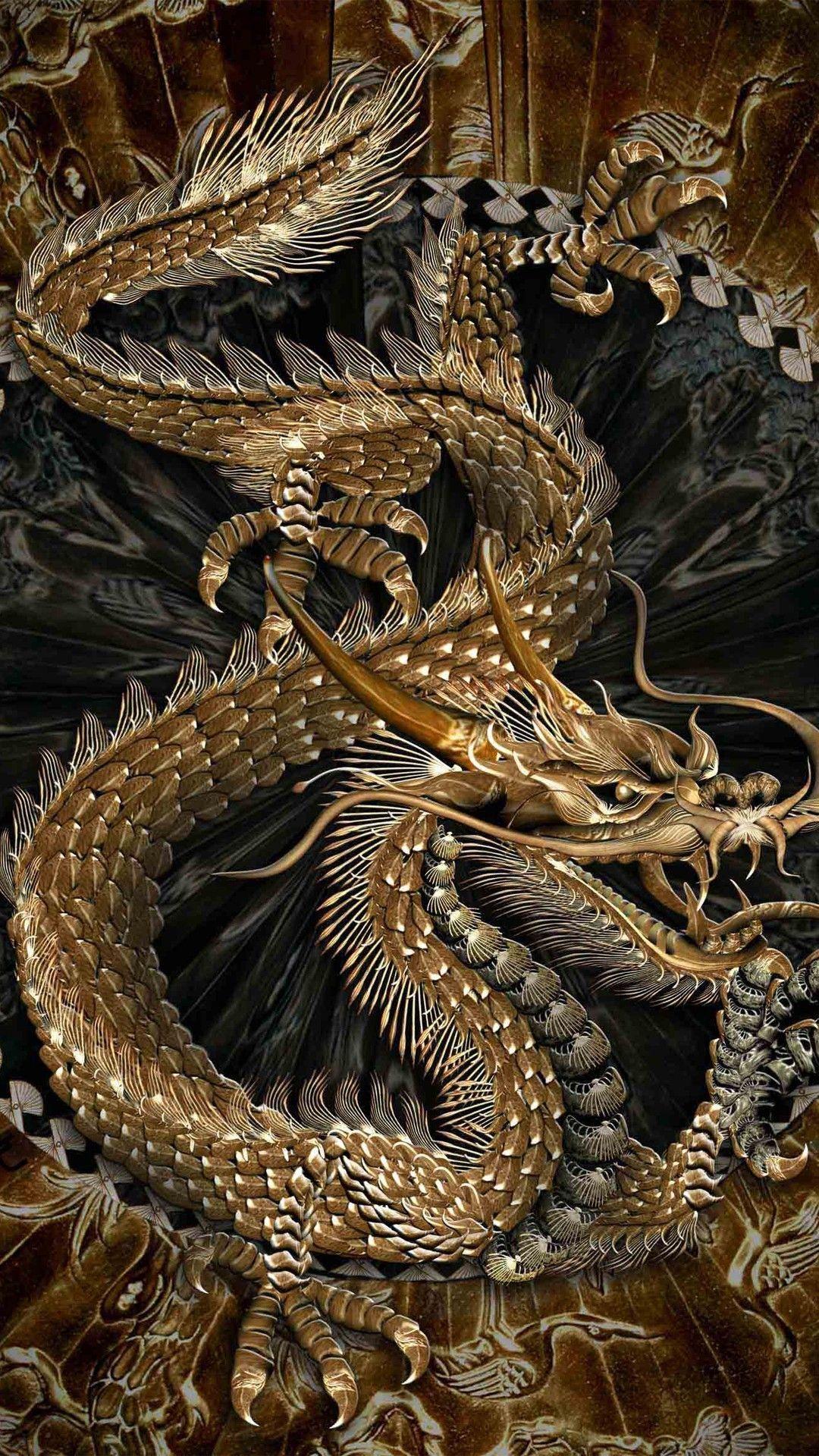 Oriental Dragon Wallpaper. Chinese dragon Wallpaper. Japanese