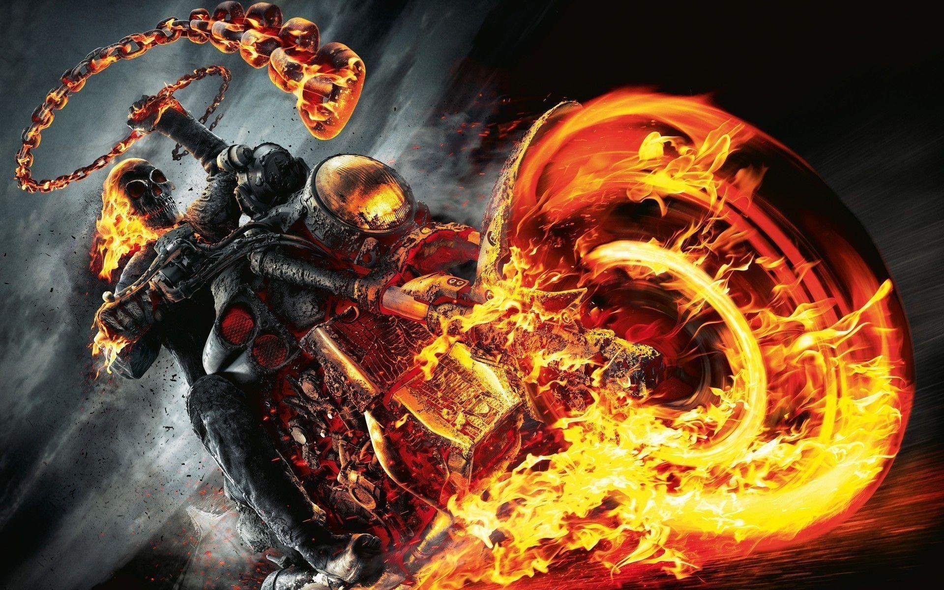 Flaming Motorcycle Wallpapers - Wallpaper Cave