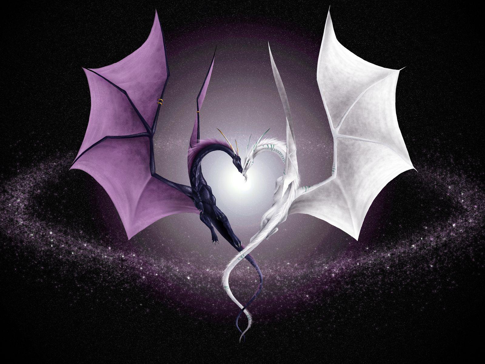 3D Evil's Heart With Horn And Dragon Wings Wallpaper