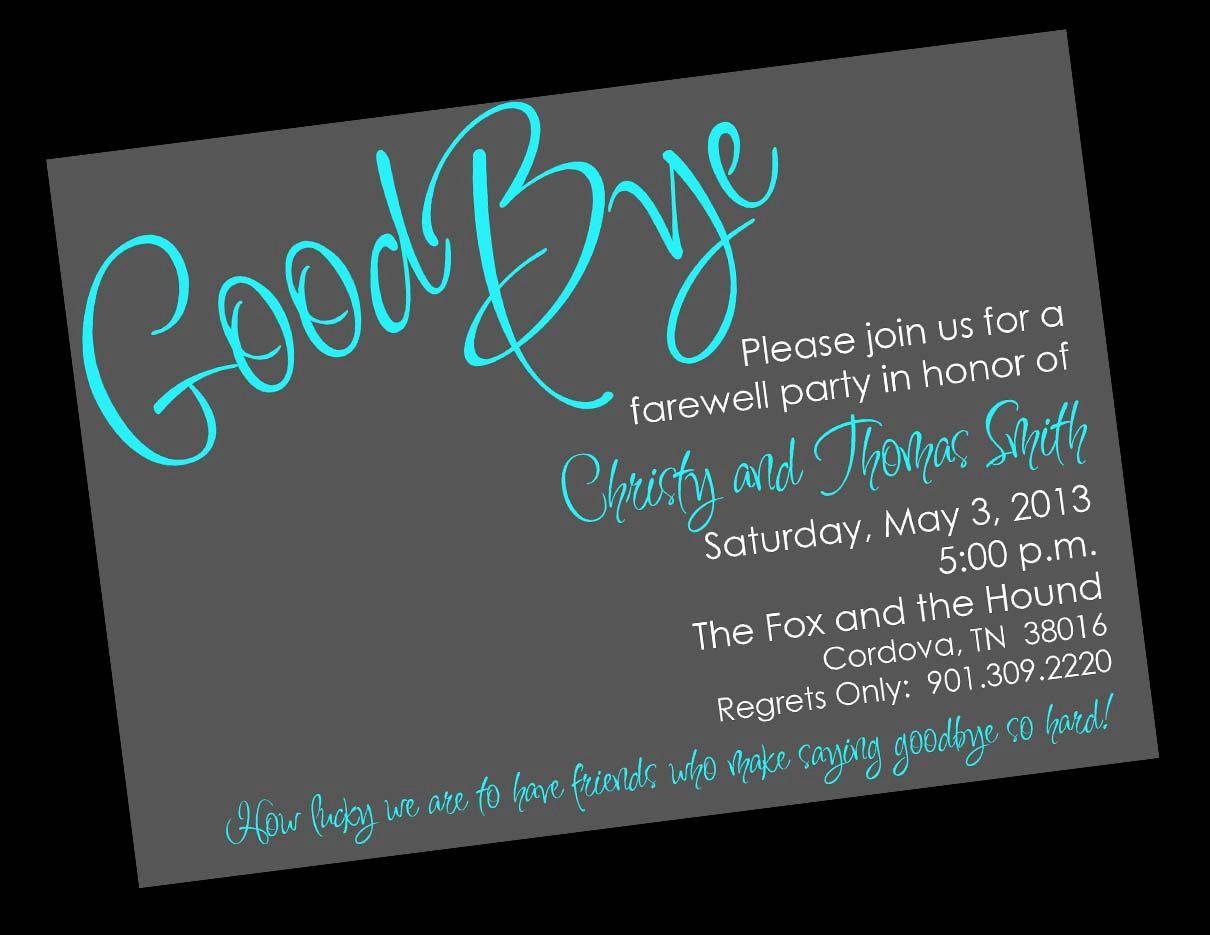 New Going Away Party Invitation Wording To Make Party Invitation
