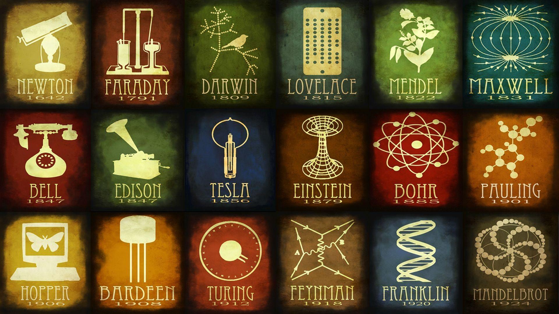science, physics, symbols, Nobel Prize wallpaper