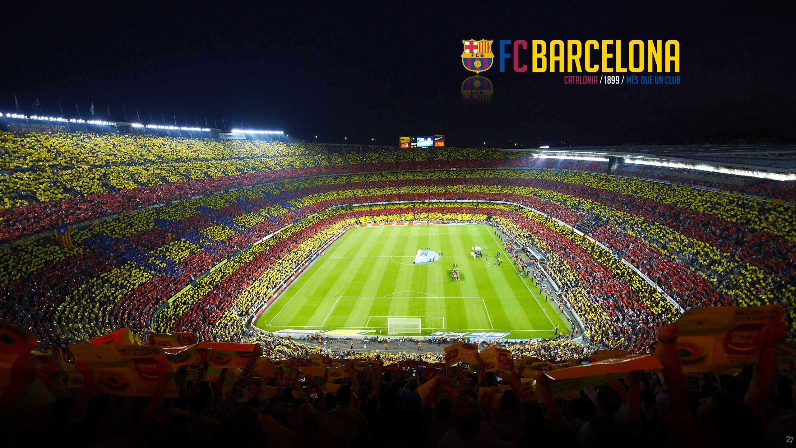 Barca Nou Camp Stadium Choreography Wallpaper free desktop
