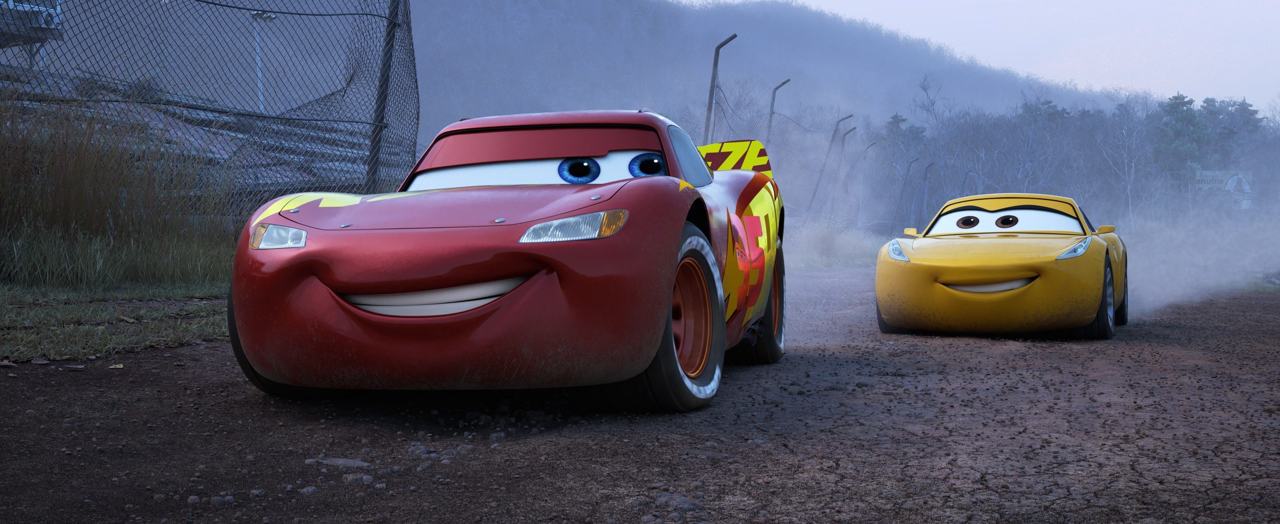 Wallpaper Cars Lightning McQueen, Cruz Ramirez, Animation, 4K