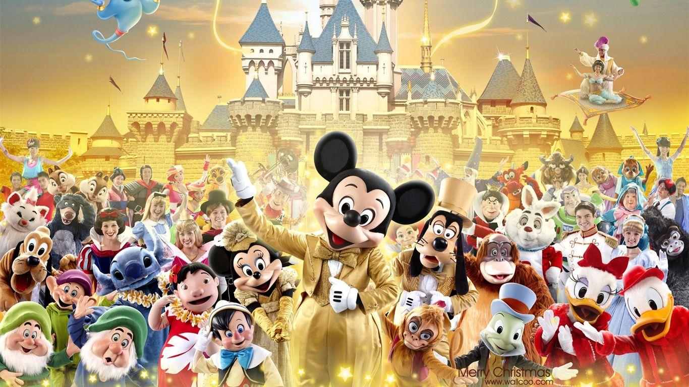 Disney cartoon characters large photo wallpaper Preview
