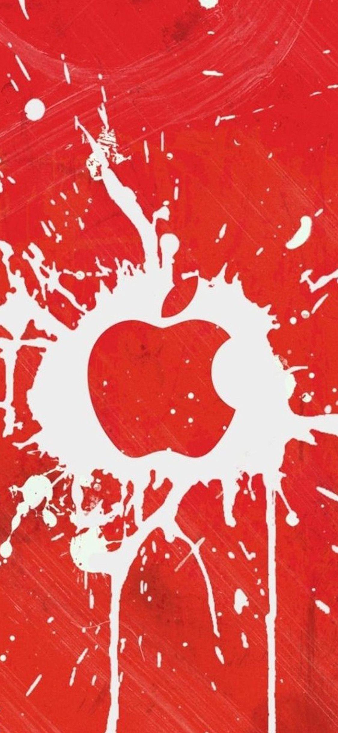 Smear Red Apple Iphone X Wallpaper IPhone X & X2 Wallpaper Download