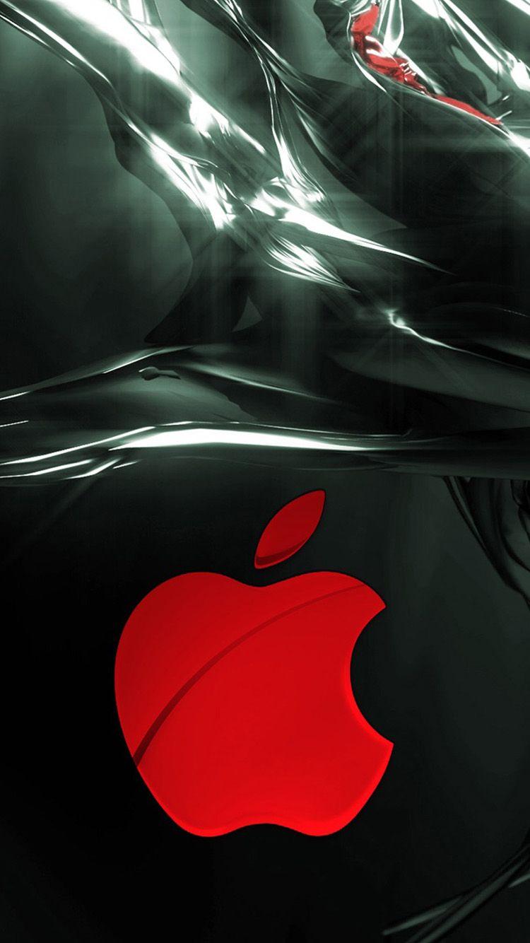 Iphone 7 Red Apple Logo Wallpaper Wallpapershit