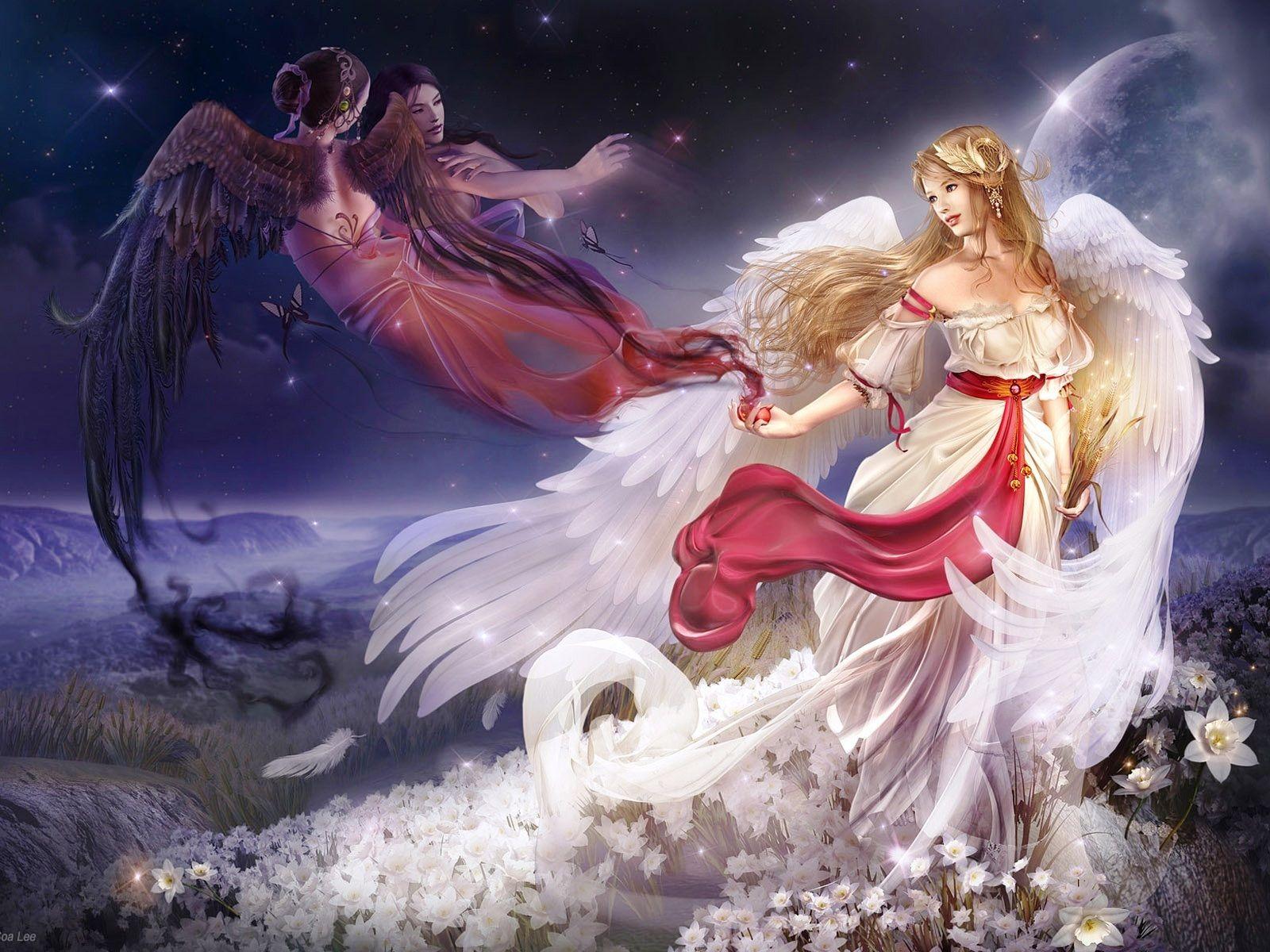 Beautiful angels in the sky nice wallpaper HD wallpaperNew HD