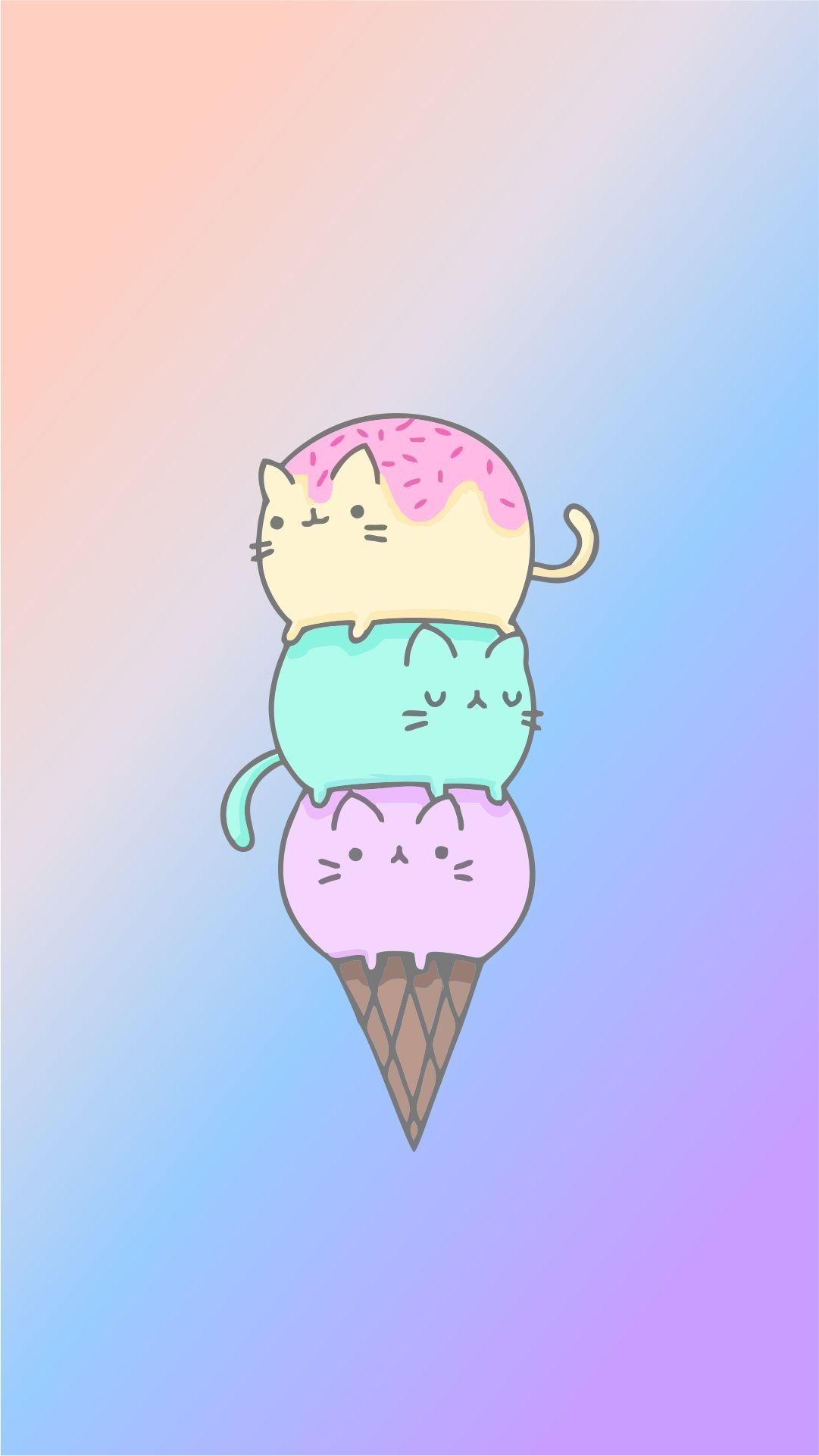 Cartoon Ice Cream Wallpaper
