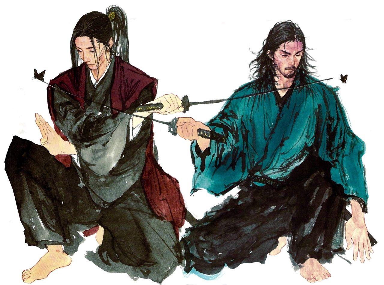Vagabond Takehiko Inoue Sasaki Kojiro And Miyamoto Musashi Wallpaper
