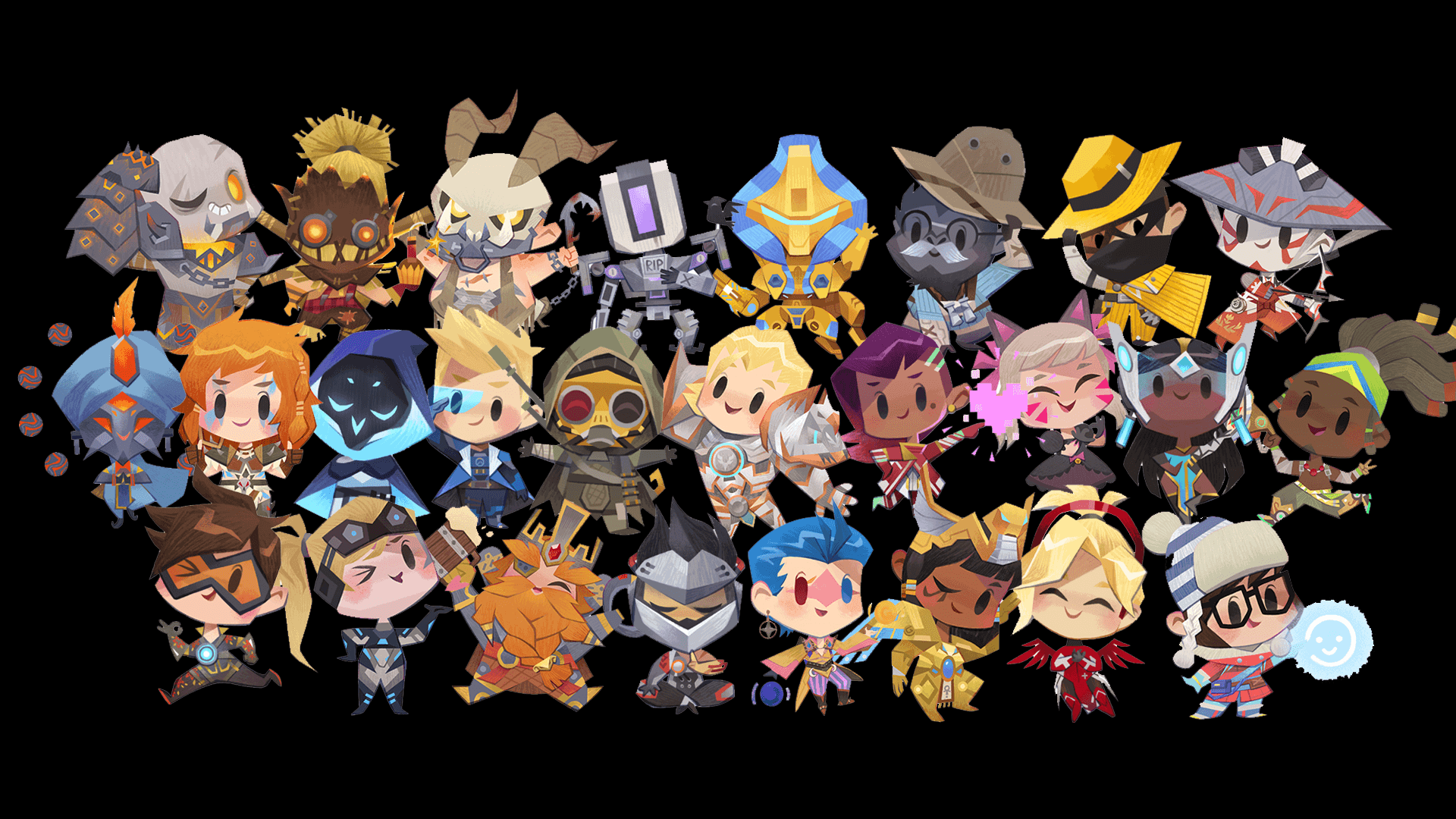 Overwatch Chibi Wallpaper