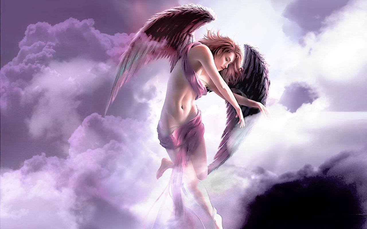 Рисунки ангелов с крыльями красивые