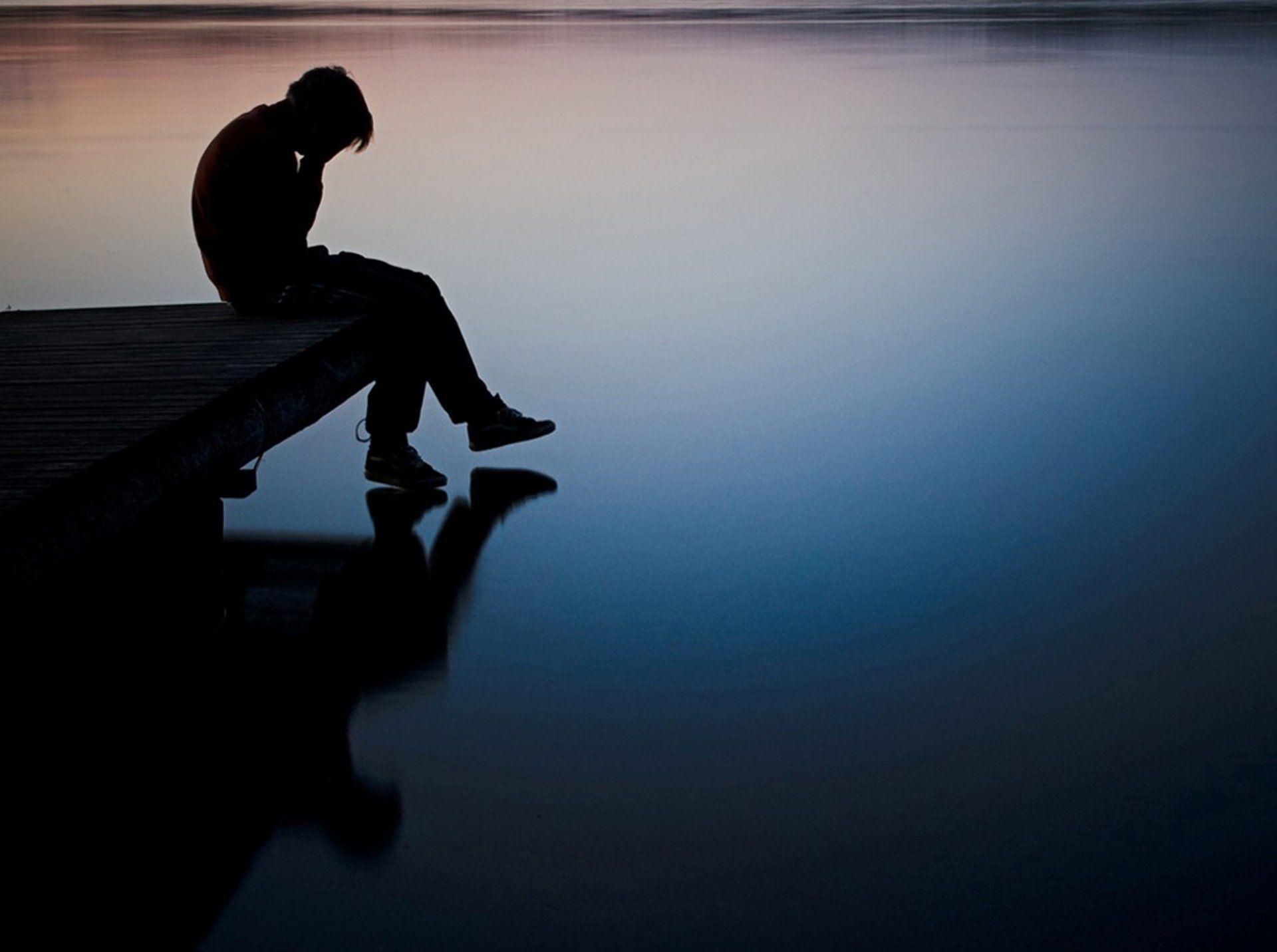 guy boys sadness depression pier river HD wallpaper