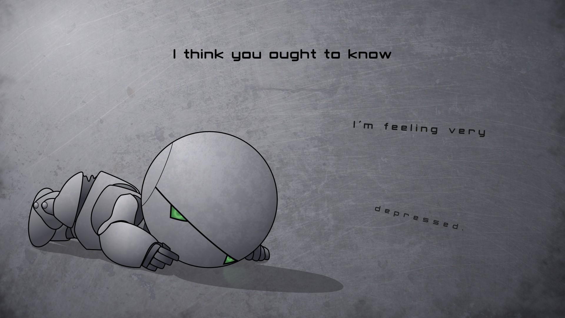 Android hitchhikers guide to galaxy androids depression wallpaper