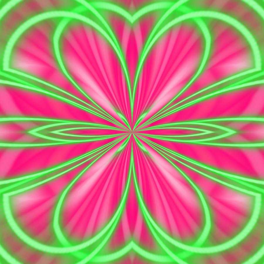 Neon Pink And Green Mirror By Zozzy Wallpaper 4k HD Computer Screen